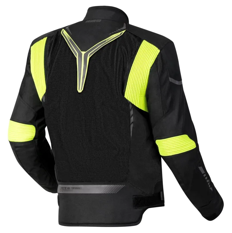 Kurtka tekstylna OZONE FLOW BLACK/FLUO YELLOW czarny żółty fluo