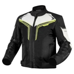 Kurtka tekstylna OZONE FLOW BLACK/GREY/FLUO YELLOW czarny szary żółty fluo
