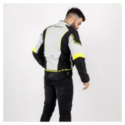 Kurtka tekstylna OZONE JET II ICE/BLACK/FLUO YELLOW szary żółty fluo czarny