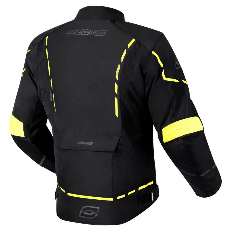 Kurtka tekstylna OZONE JET II BLACK/FLUO YELLOW czarny żółty fluo