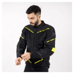 Kurtka tekstylna OZONE JET II BLACK/FLUO YELLOW czarny żółty fluo