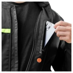 Kurtka tekstylna OZONE NEO BLACK/FLO YELLOW czarny żółty fluo