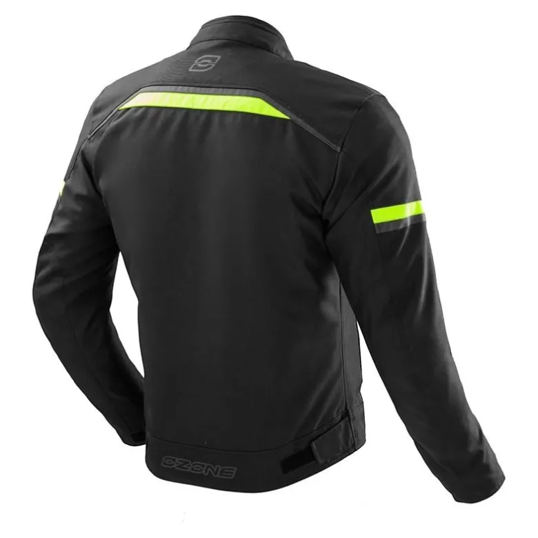 Kurtka tekstylna OZONE NEO BLACK/FLO YELLOW czarny żółty fluo