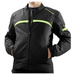 Kurtka tekstylna OZONE NEO BLACK/FLO YELLOW czarny żółty fluo