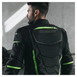 Kurtka tekstylna OZONE PULSE BLACK/FLO YELLOW czarny żółty fluo