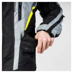 Kurtka tekstylna OZONE TOUR III BLACK/GREY/FLUO YELLOW czarny szary żółty fluo