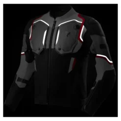 Kurtka tekstylna REBELHORN BORG II BLACK/GREY/RED czarny szary czerwony