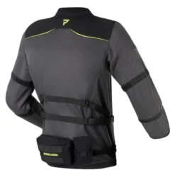 Kurtka tekstylna REBELHORN BRUTALE DARK GREY/BLACK/FLO YELLOW czarny szary żółty fluo
