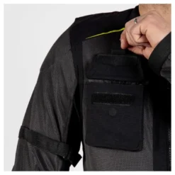 Kurtka tekstylna REBELHORN BRUTALE DARK GREY/BLACK/FLO YELLOW czarny szary żółty fluo