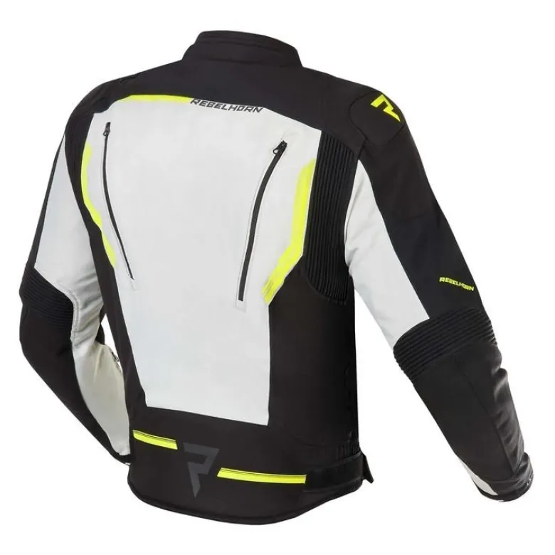 Kurtka tekstylna REBELHORN BORG BLACK/GREY/FLO YELLOW czarny szary żółty fluo