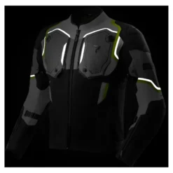 Kurtka tekstylna REBELHORN BORG II BLACK/GREY/FLUO YELLOW czarny szary żółty fluo