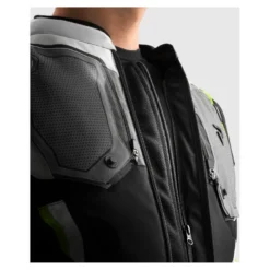 Kurtka tekstylna REBELHORN BORG II BLACK/GREY/FLUO YELLOW czarny szary żółty fluo