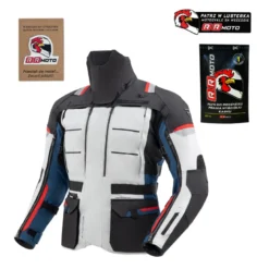 Kurtka tekstylna REBELHORN CUBBY V BLUE/GREY/RED niebieski szary czerwony czarny