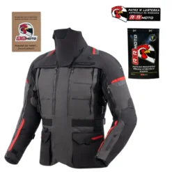 Kurtka tekstylna REBELHORN CUBBY V BLACK/ANTHRACITE/RED czarny grafitowy czerwony