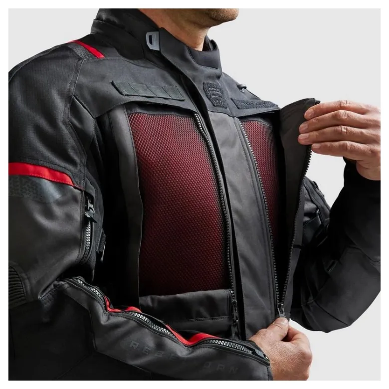 Kurtka tekstylna REBELHORN CUBBY V BLACK/ANTHRACITE/RED czarny grafitowy czerwony
