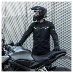 Kurtka tekstylna REBELHORN FLUX BLACK/FLO YELLOW czarny żółty fluo
