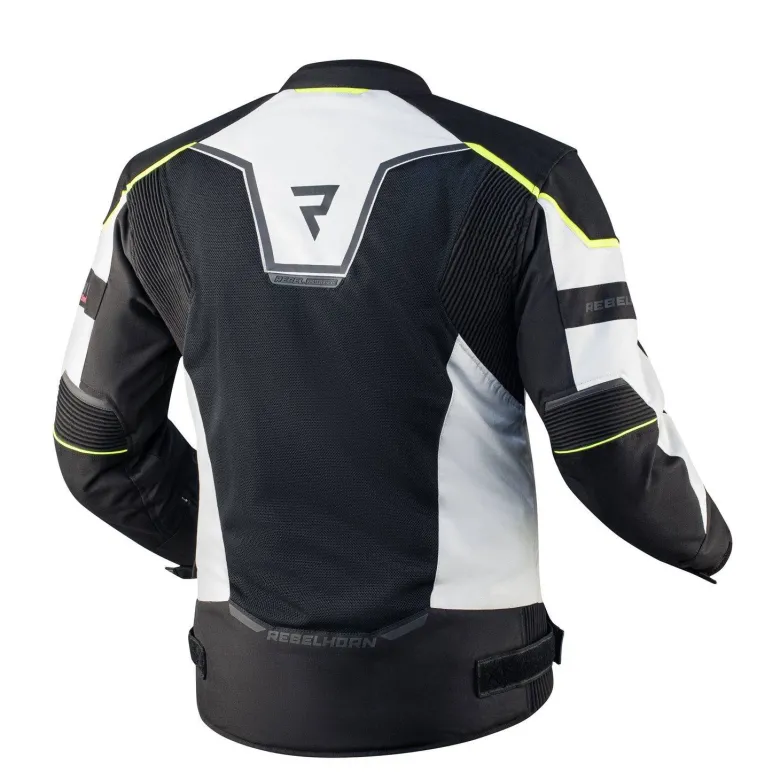 Kurtka tekstylna REBELHORN HIFLOW IV BLACK/SILVER/FLO YELLOW czarny srebrny szary żółty fluo