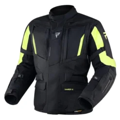 Kurtka tekstylna REBELHORN HARDY II BLACK/FLO YELLOW czarny żółty fluo