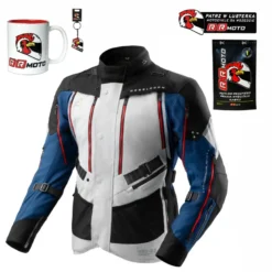 Kurtka tekstylna REBELHORN HARDY 3.0 BLUE/GREY/RED niebieski szary czerwony