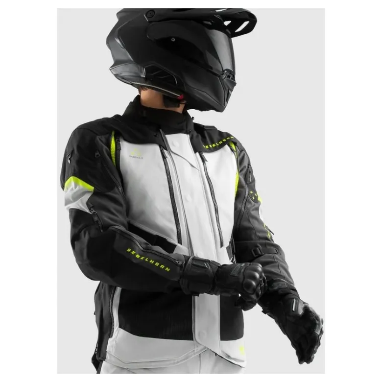 Kurtka tekstylna REBELHORN HARDY 3.0 BLACK/GREY/FLUO YELLOW czarny szary żółty fluo