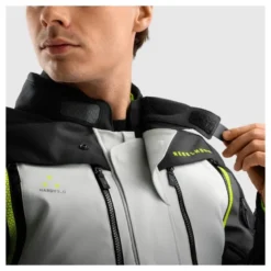 Kurtka tekstylna REBELHORN HARDY 3.0 BLACK/GREY/FLUO YELLOW czarny szary żółty fluo