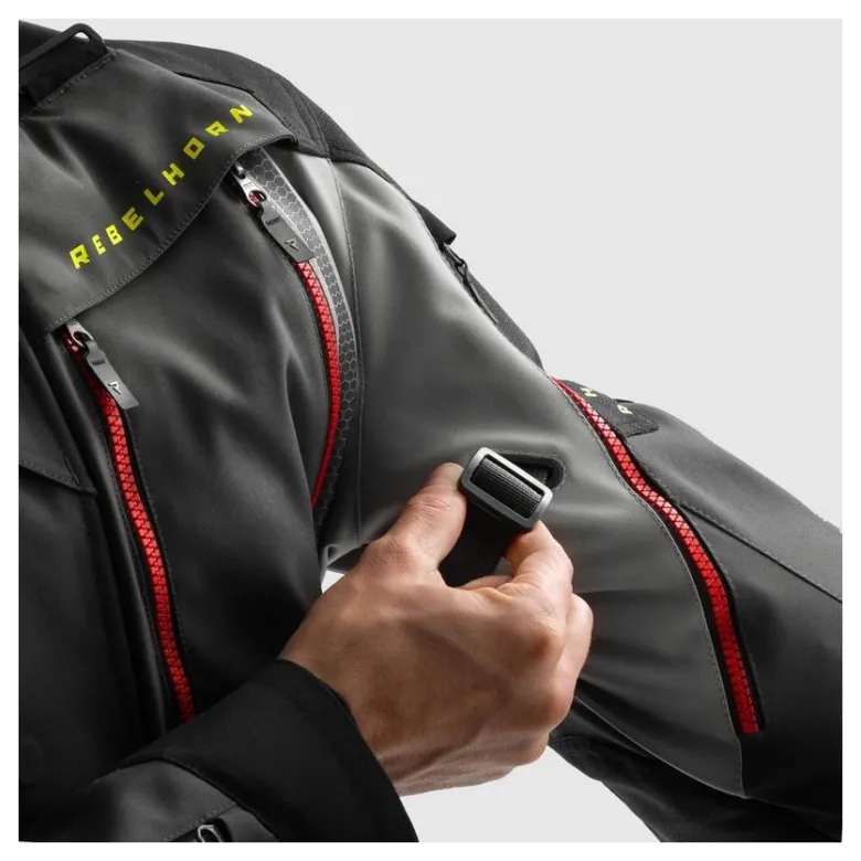 Kurtka tekstylna REBELHORN HARDY 3.0 ANTHRACITE/GREY/YELLOW grafitowy szary żółty