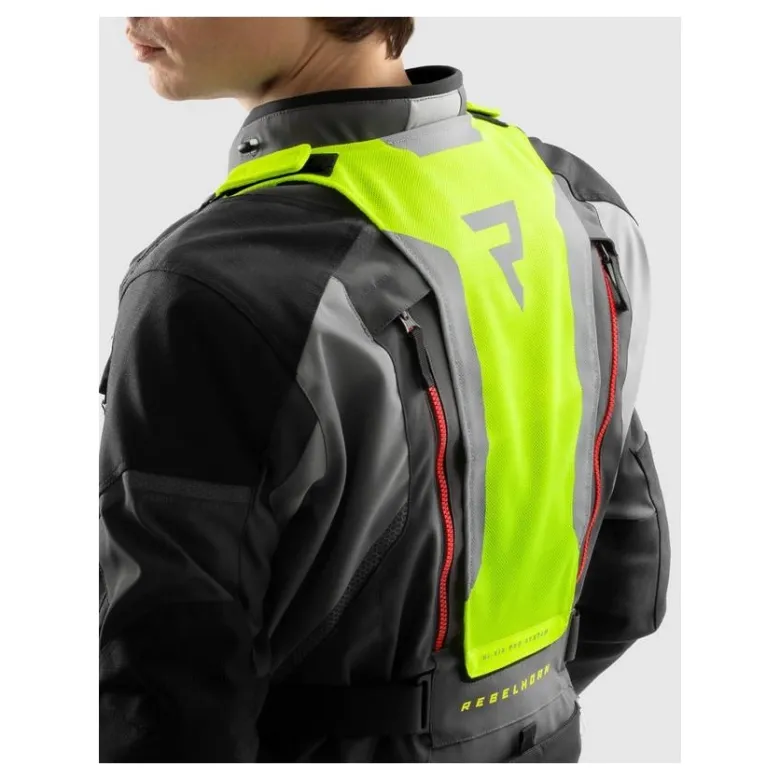 Kurtka tekstylna REBELHORN HARDY 3.0 ANTHRACITE/GREY/YELLOW grafitowy szary żółty