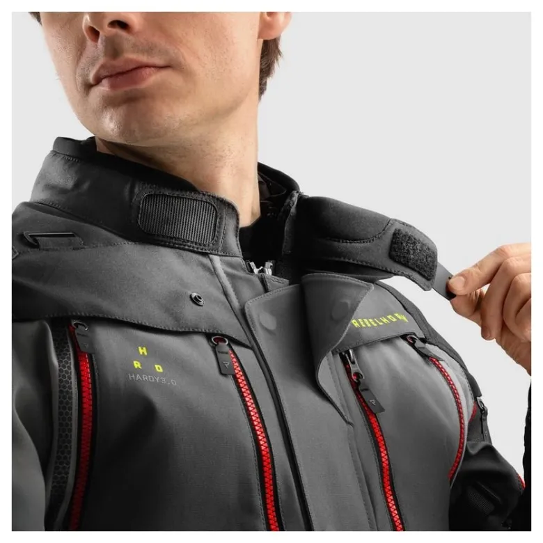 Kurtka tekstylna REBELHORN HARDY 3.0 ANTHRACITE/GREY/YELLOW grafitowy szary żółty