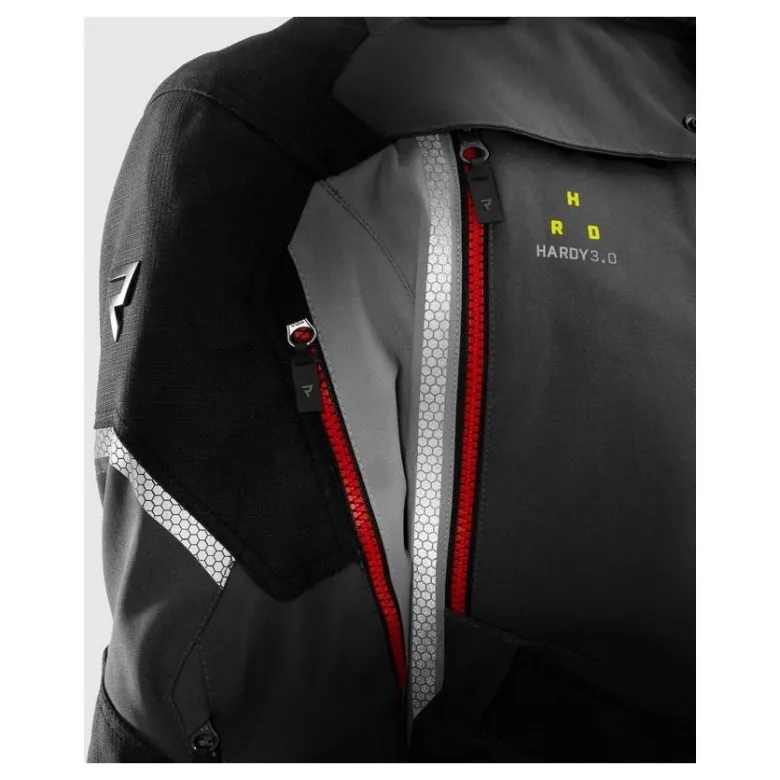 Kurtka tekstylna REBELHORN HARDY 3.0 ANTHRACITE/GREY/YELLOW grafitowy szary żółty