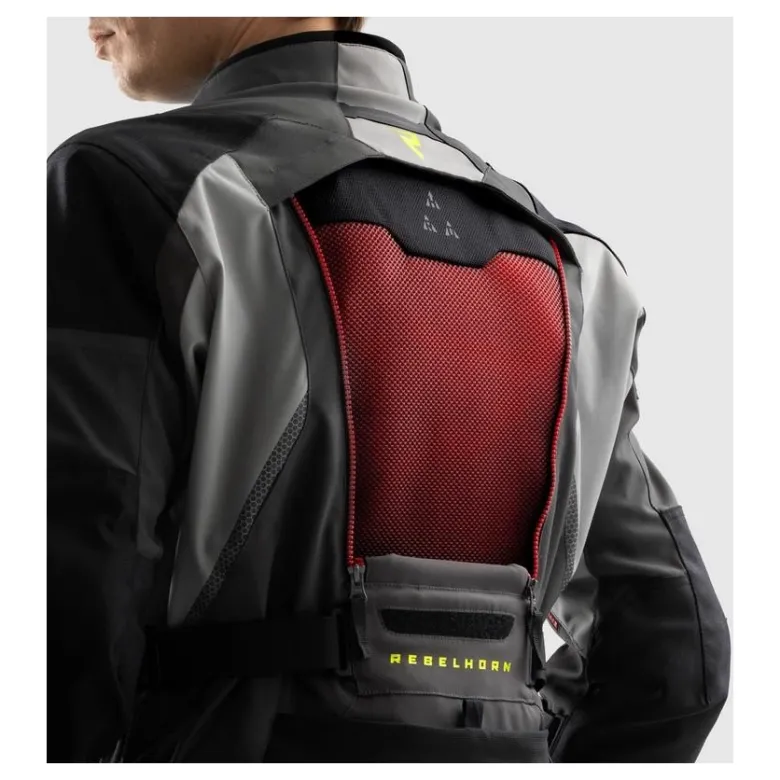 Kurtka tekstylna REBELHORN HARDY 3.0 ANTHRACITE/GREY/YELLOW grafitowy szary żółty