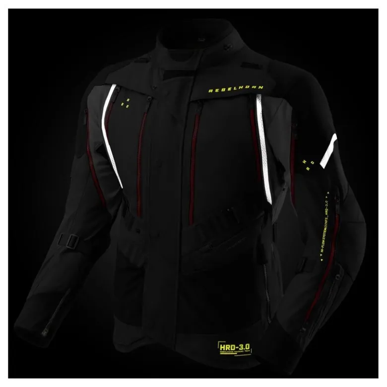 Kurtka tekstylna REBELHORN HARDY 3.0 ANTHRACITE/GREY/YELLOW grafitowy szary żółty