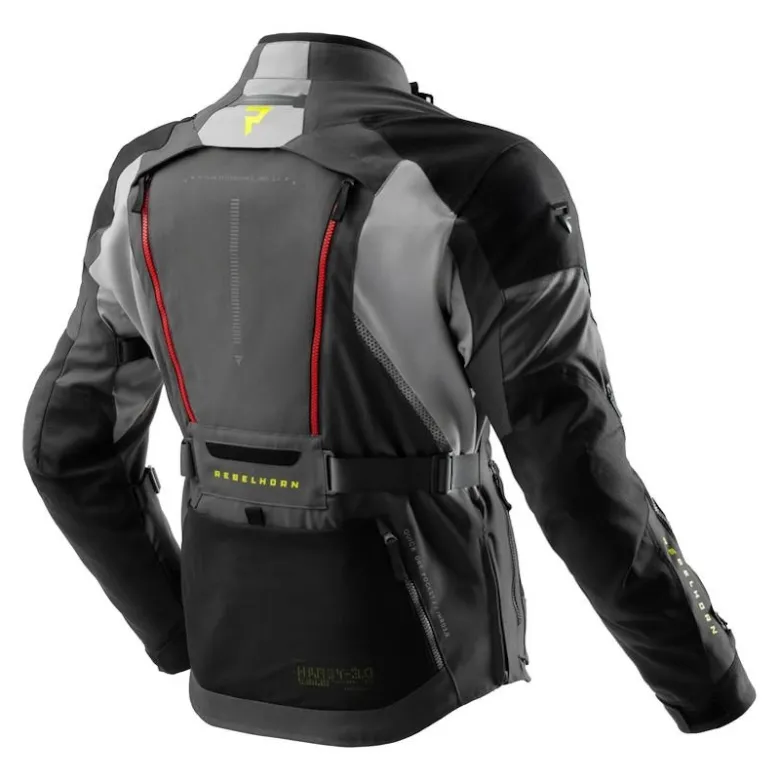 Kurtka tekstylna REBELHORN HARDY 3.0 ANTHRACITE/GREY/YELLOW grafitowy szary żółty