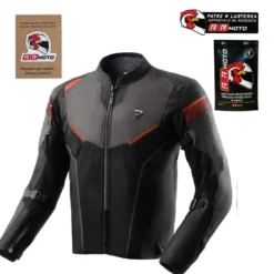 Kurtka tekstylna REBELHORN HIFLOW V BLACK/GREY/RED czarny szary czerwony