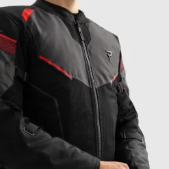 Kurtka tekstylna REBELHORN HIFLOW V BLACK/GREY/RED czarny szary czerwony