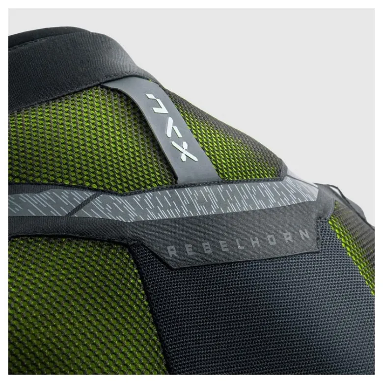 Kurtka tekstylna REBELHORN JAX BLACK/FLUO YELLOW czarny żółty fluo