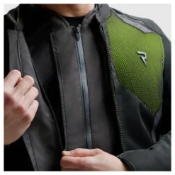 Kurtka tekstylna REBELHORN JAX BLACK/FLUO YELLOW czarny żółty fluo