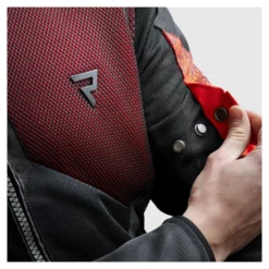 Kurtka tekstylna REBELHORN JAX BLACK/RED czarny czerwony