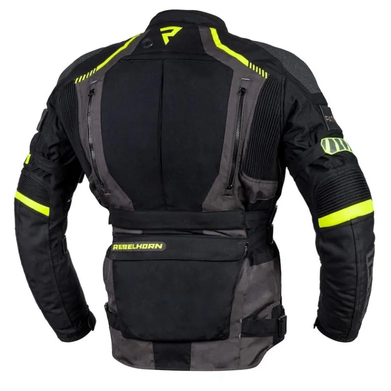 Kurtka tekstylna REBELHORN PATROL BLACK/FLO YELLOW czarny żółty fluo