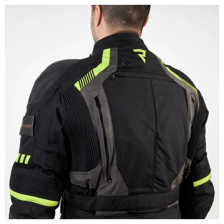 Kurtka tekstylna REBELHORN PATROL BLACK/FLO YELLOW czarny żółty fluo