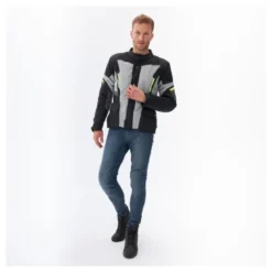 Kurtka tekstylna REBELHORN SCOUT BLACK/GREY/FLUO YELLOW czarny szary żółty fluo