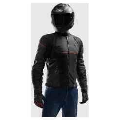 Kurtka tekstylna REBELHORN SWIFT BLACK/DARK GREY/RED czarny szary czerwony