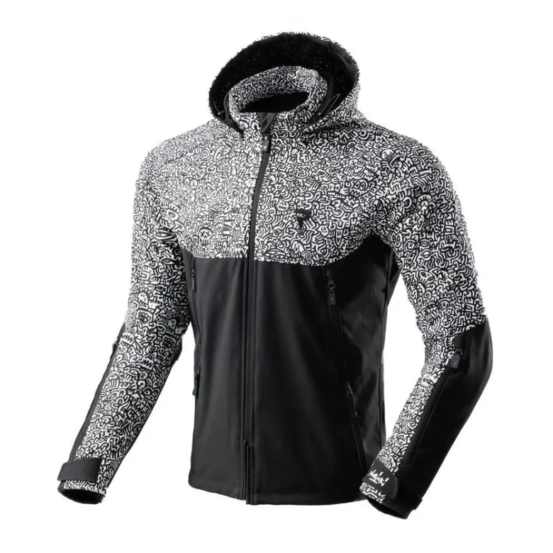 Kurtka tekstylna REBELHORN SLASH NORIAKI BLACK/WHITE czarny biały