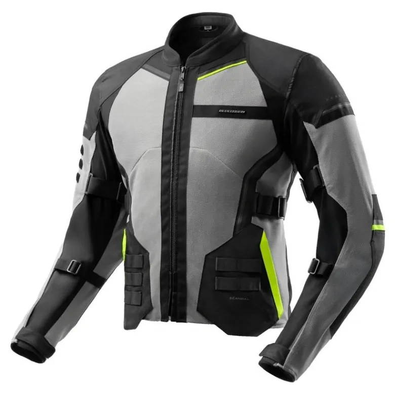 Kurtka tekstylna REBELHORN SCANDAL 3 BLACK/GREY/FLUO YELLOW czarny szary żółty fluo