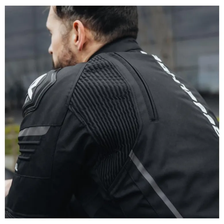 Kurtka tekstylna REBELHORN VANDAL BLACK/WHITE czarny biały