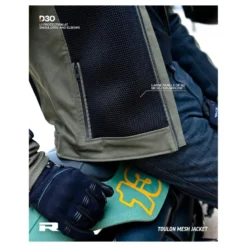Kurtka tekstylna RICHA TOULON MESH GREEN zielony