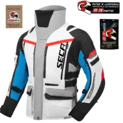 Kurtka tekstylna SECA ARRAKIS III GREY/BLUE/RED szary niebieski czerwony