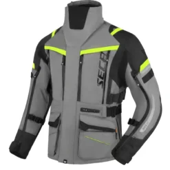 Kurtka tekstylna SECA ARRAKIS III TITANIUM szary żółty fluo czarny