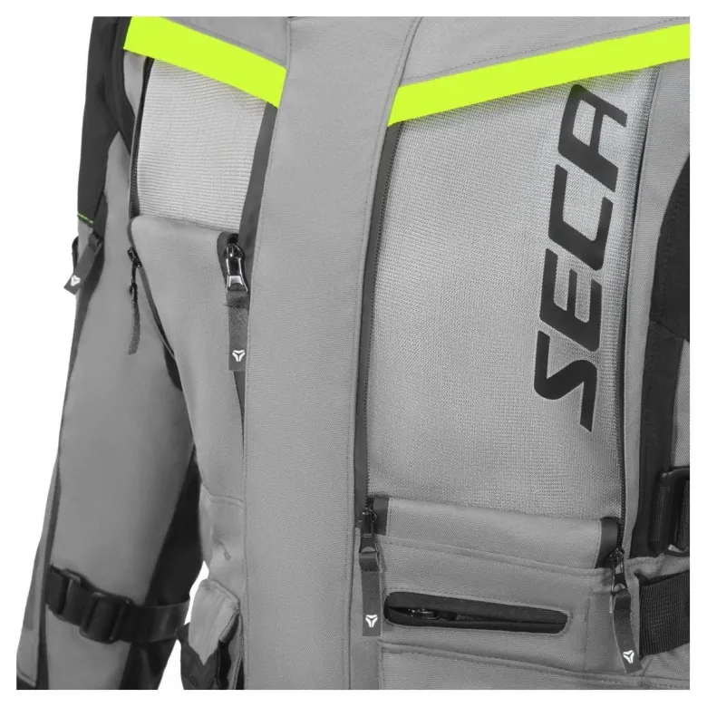 Kurtka tekstylna SECA ARRAKIS III TITANIUM szary żółty fluo czarny
