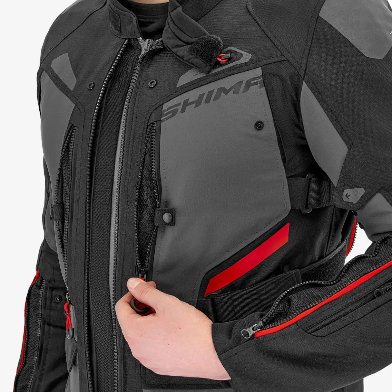 Kurtka tekstylna SHIMA DUNE RED czarny szary czerwony