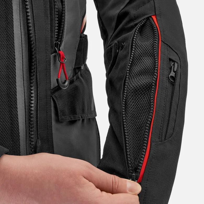 Kurtka tekstylna SHIMA DUNE RED czarny szary czerwony